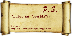 Pilischer Semjén névjegykártya